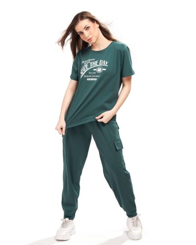 WEET Women's Printed Track Suit T-Shirt Trackpant Co-Ord Set for women 3420
