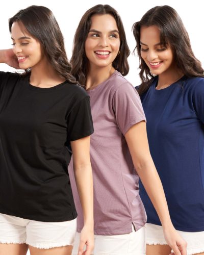 Affordable cotton t-shirts for ladies combo