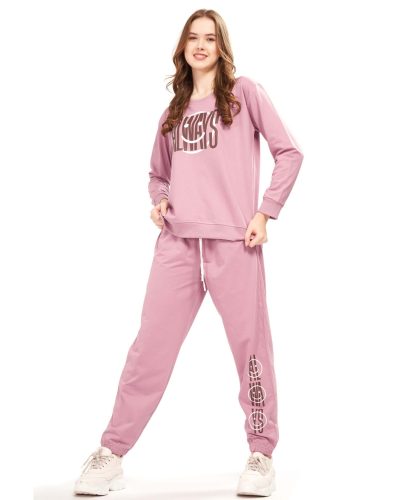 WEET Cotton Sweatshirt & Joggers Tracksuit | Women Co-ord Set 412B