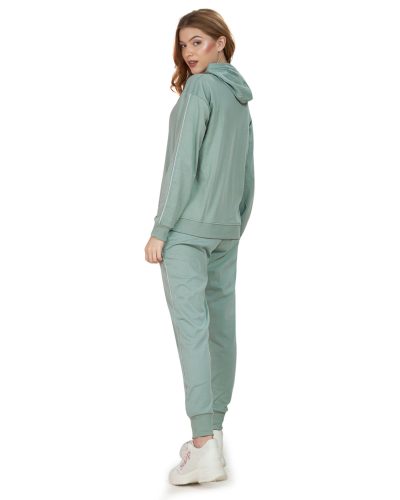 Back view of Women's Pista Green Tracksuit