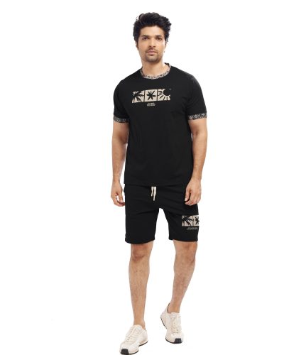 SISHA Men's Cotton T-Shirt and Shorts Co ord Set | Nightwear & Loungewear For Men 1011B