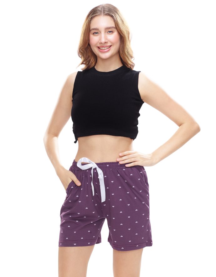 Casual ribbed shorts for women