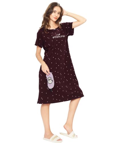 Relax in style with a women's short nighty sleepwear set