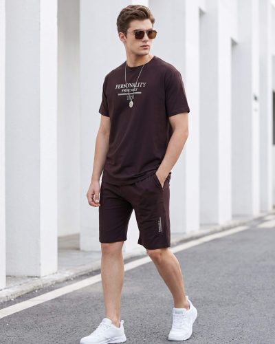 Men’s Classic Wine Shorts Set
