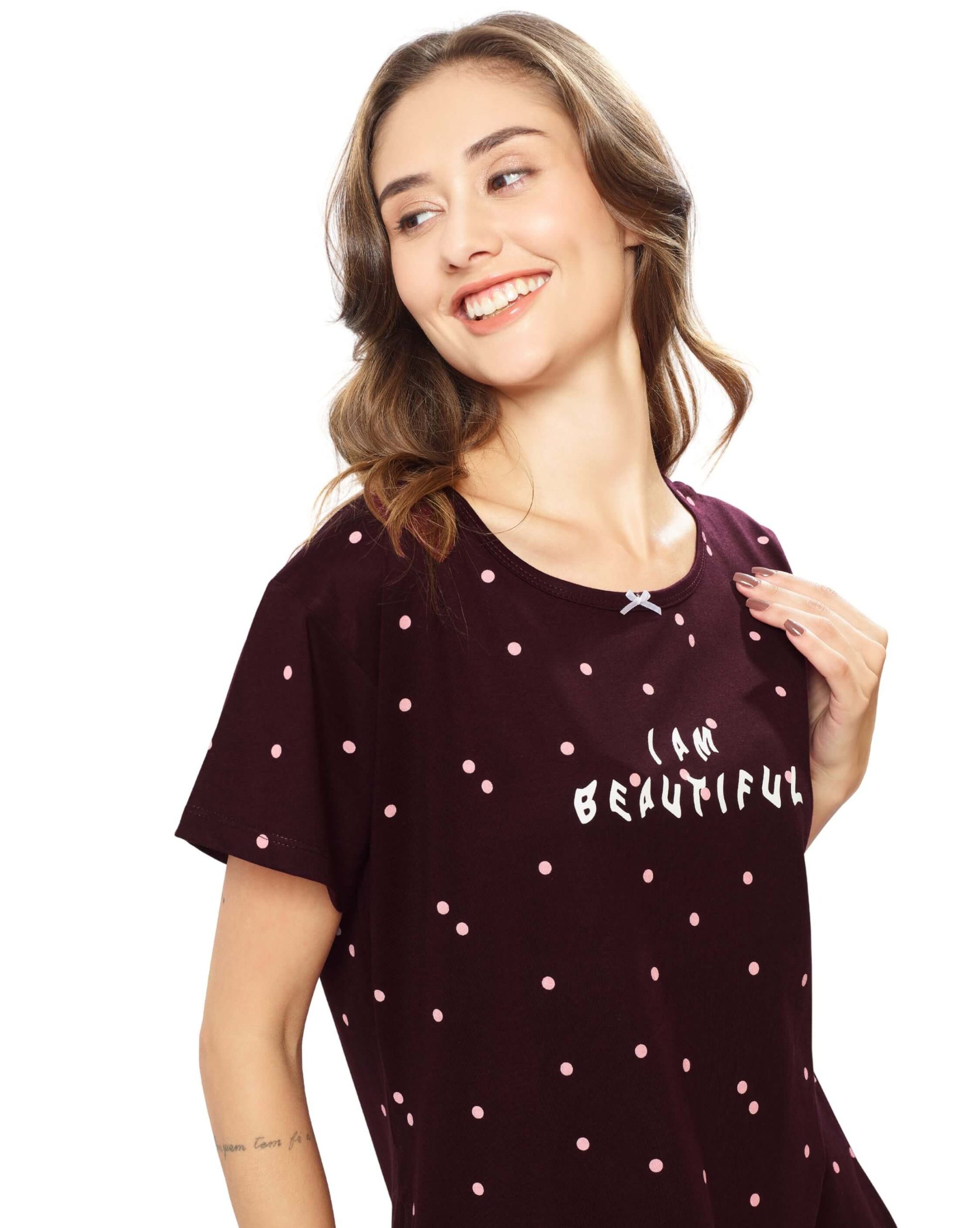 Women's sleepwear short nighty for a dreamy night