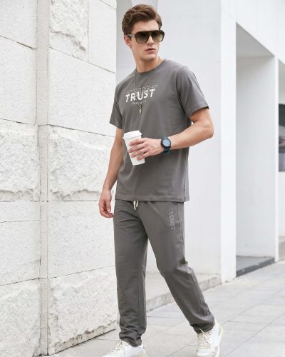 WEET Cotton T-Shirt and Pyjama Set for Men,      Night Wear for Men,      Co Ord Set 157A