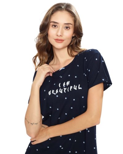 Trendy women's nightdress short nighty sleepwear