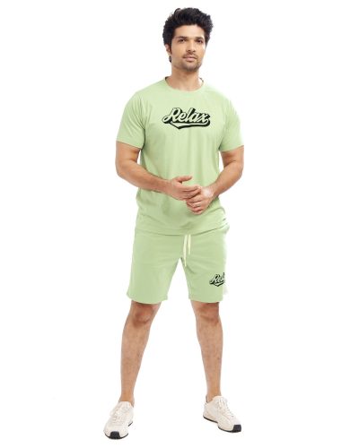WEET Men's Cotton T-Shirt and Shorts Co ord Set | Comfortable Nightwear & Loungewear For Men 1002
