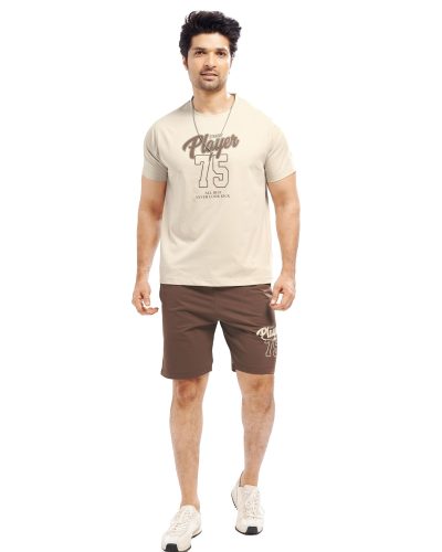 SISHA Men's Cotton T-Shirt and Shorts Co ord Set | Nightwear & Loungewear For Men 1013A