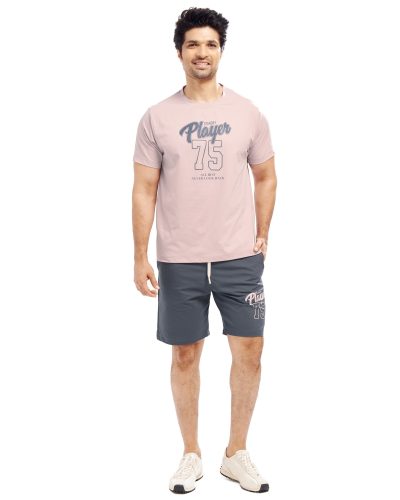 SISHA Men's Cotton T-Shirt and Shorts Co ord Set | Nightwear & Loungewear For Men 1013B