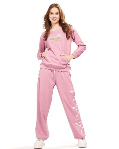 WEET Cotton Full Sleeves Kangaroo pocket Tracksuit | Women Winter NightSuits 418B