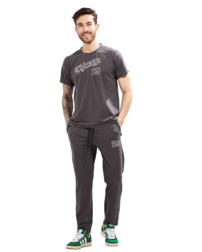 WEET Cotton T-Shirt and Pyjama Set for Men,Night Wear for Men (Dark Purple)
