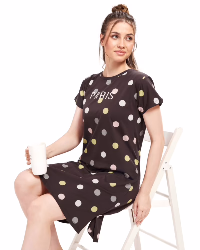 Comfortable women's short nighty for casual lounging