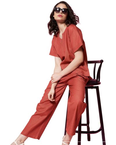 Relaxed fit cotton co-ord