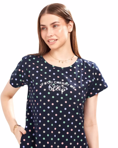 Sexy women's short nighty with a V-neckline