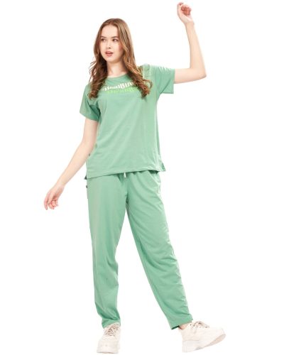 WEET Women's Printed T-shirt & Pyjama Set Night Suit for Women 207