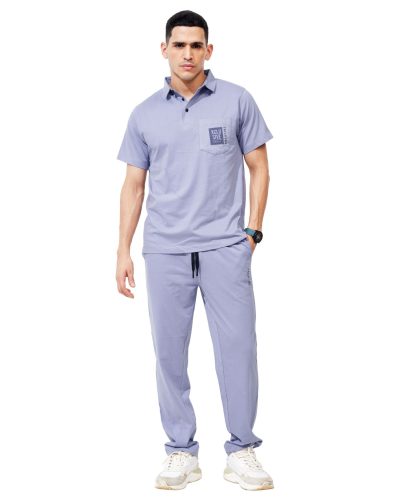 WEET Cotton Polo T-Shirt with Pocket and Pyjama Set for Men,Night Wear for Men,Men's Pyjama Set 146