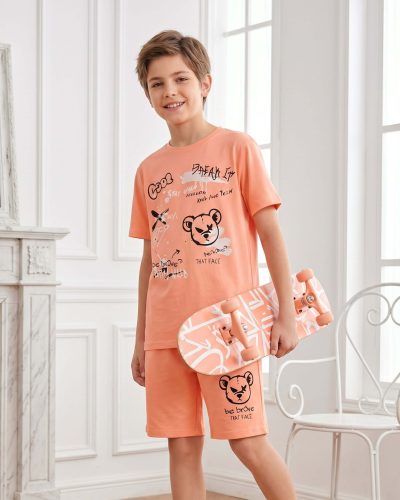 Boys Cotton T-Shirt and Shorts Set | Printed Nightsuit & Casual Coord for boys - 8210