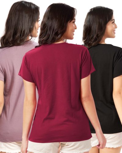 Plain cotton t-shirts for women for summer