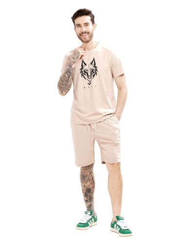 WEET Cotton T-Shirt and Shorts Set for Men,Night Wear for Men,Men's Shorts Set MCS135