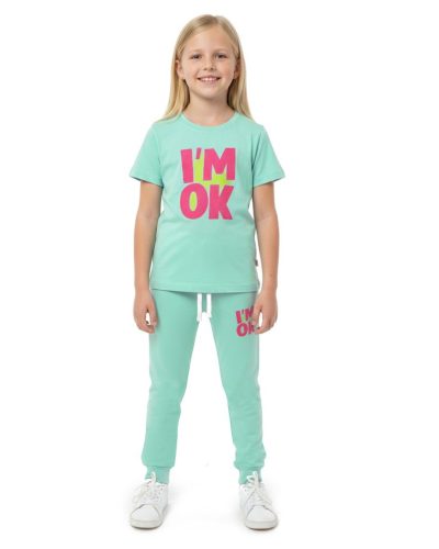 WEET Cotton Printed Night Suit for Girls |  Top & Joggers Set 006A