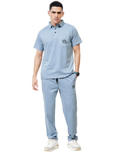 WEET Cotton Polo T-Shirt with Pocket and Pyjama Set for Men,Night Wear for Men,Men's Pyjama Set 147