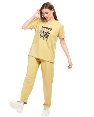 WEET Women's Printed Night Suit for Women 211A