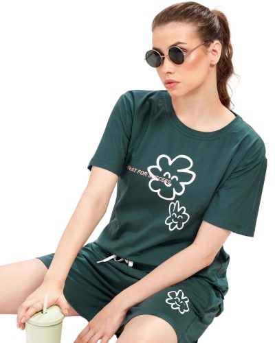 Lightweight casual shorts and top