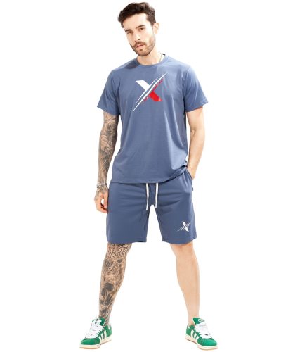 WEET Light Indigo Blue Cotton Men’s Shorts Set Light Blue – Nightwear & Lounge Wear