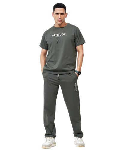 WEET Cotton T-Shirt and Pyjama Set for Men,Night Wear for Men,Co Ord Set 153B
