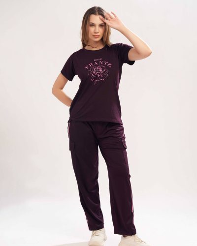 WEET Women's Printed Night Suit for Women 218A