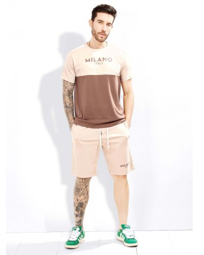 WEET Brown & Beige Combo Cotton Men’s Shorts Set -Nightwear 137B