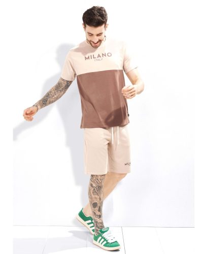 WEET Beige and Brown Combo Cotton Men’s Shorts Set -Nightwear 137A