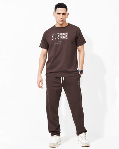 WEET Cotton T-Shirt and Pyjama Set for Men,Night Wear for Men,Co Ord Set 154B