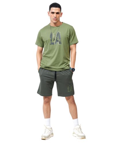 WEET Cotton T-Shirt and Shorts Set for Men, Night Wear for Men, Men's Pyjama Set MCS138A