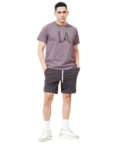 WEET Cotton T-Shirt and Shorts Set for Men,Night Wear for Men,Men's Pyjama Set MCS138B