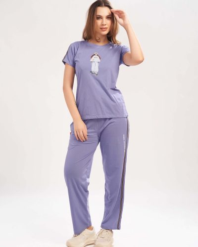 WEET Women's Printed Night Suit for Women 213B