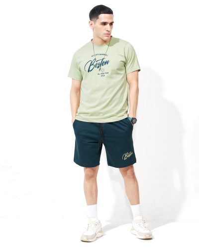 WEET Cotton T-Shirt and Shorts Set for Men, Night Wear for Men, Men's Pyjama Set MCS139A