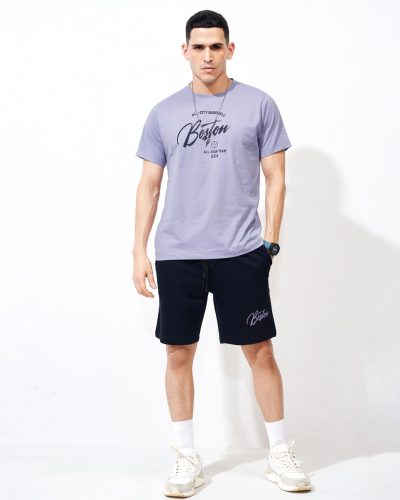 WEET Cotton T-Shirt and Shorts Set for Men, Night Wear for Men, Men's Pyjama Set MCS139B