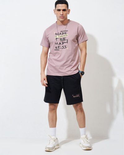 WEET Cotton T-Shirt and Shorts Set for Men, Night Wear for Men, Men's Pyjama Set MCS142A