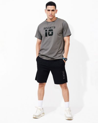 WEET Cotton T-Shirt and Shorts Set for Men,Night Wear for Men,Men's Pyjama Set MCS143A