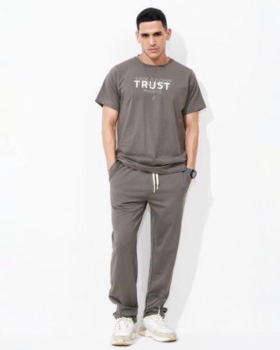 WEET Cotton T-Shirt and Pyjama Set for Men,Night Wear for Men,Co Ord Set 157A