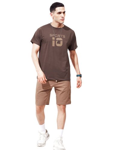 WEET Cotton T-Shirt and Shorts Set for Men, Night Wear for Men, Men's Pyjama Set MCS143B