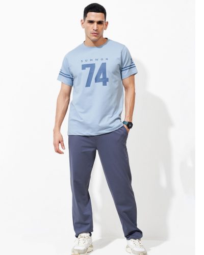 WEET Cotton T-Shirt and Pyjama Set for Men,Night Wear for Men,Co Ord Set 158B