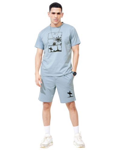 WEET Cotton T-Shirt and Shorts Set for Men | Men's Nightwear MCS141