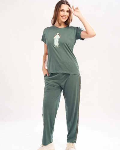 WEET Women's Printed Night Suit for Women 213A