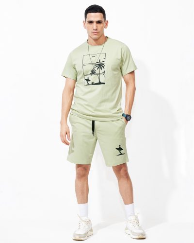 WEET Cotton T-Shirt and Shorts Set for Men | Men's Nightwear MCS141B