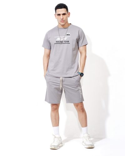WEET Cotton T-Shirt and Shorts Set for Men | Men's Nightwear MCS144B