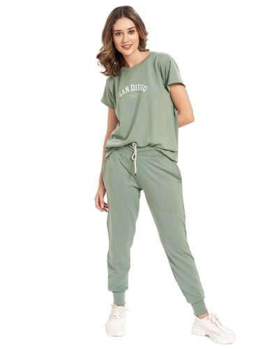 Casual women's co-ord set with T-shirt and jogger pants