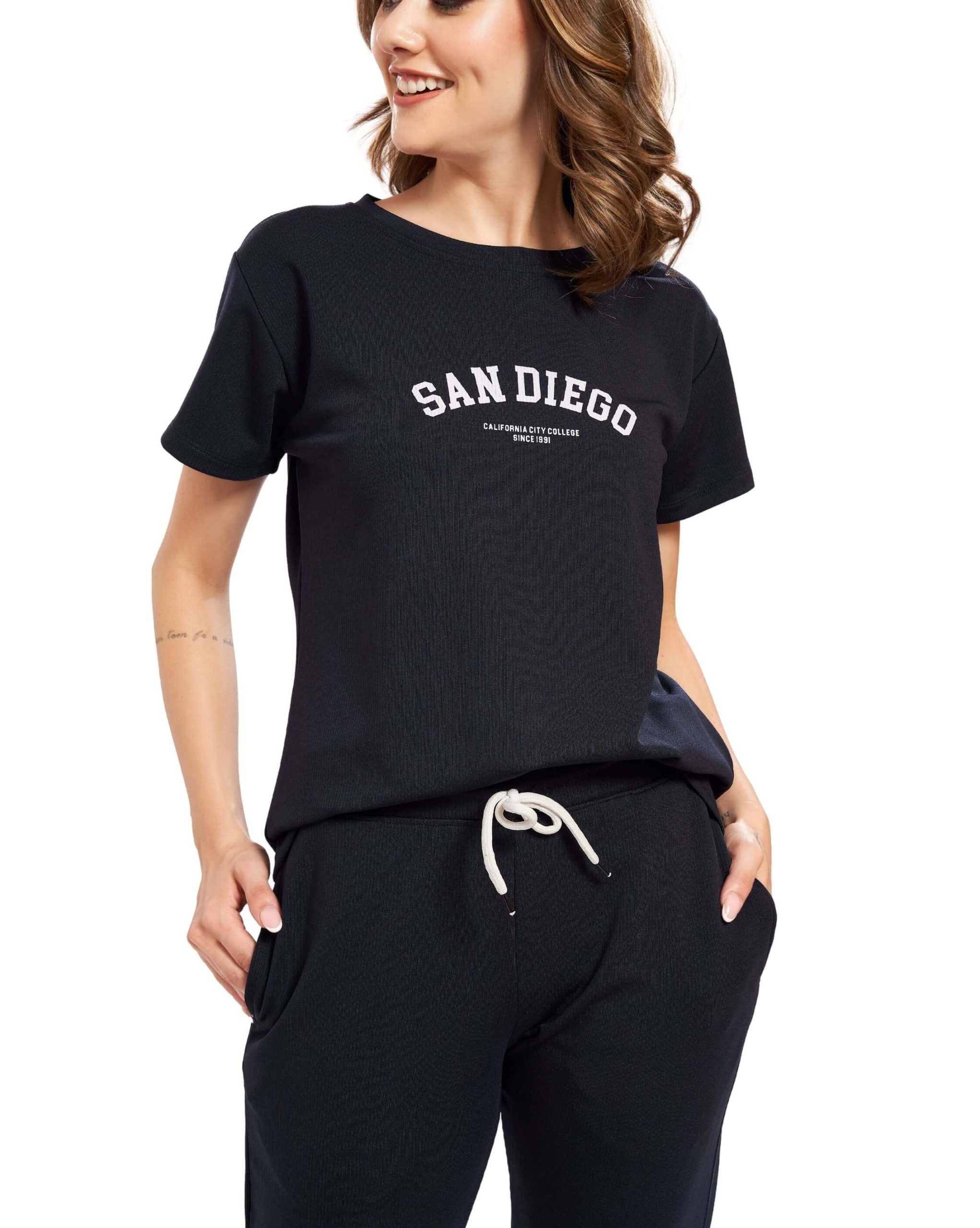 313 Trendy women's T-shirt and joggers pyjama set for all-day comfort